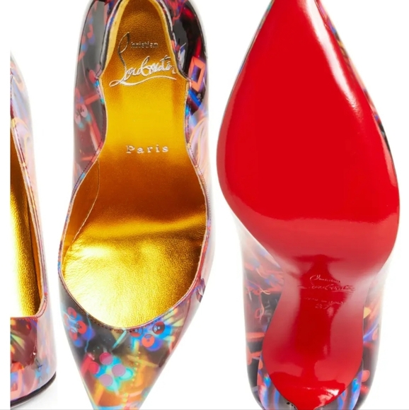 Christian louboutin hot chick 100 multicolor heels size 36 - Picture 2 of 5